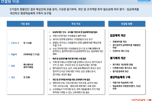[일터혁신컨설팅] 애니메이션 창작.기획 기업의 임금/평가/평생학습체계 구축 사례